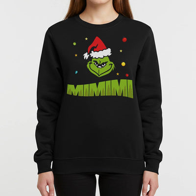 Weihnachtspullover - Grinch - Mimimi (Gesicht)