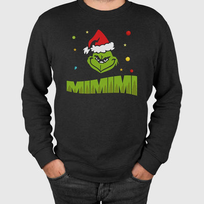 Weihnachtspullover - Grinch - Mimimi (Gesicht)