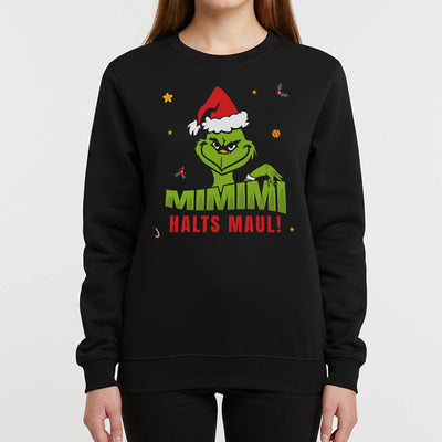 Weihnachtspullover - Grinch - Mimimi (Gesicht & Hand)