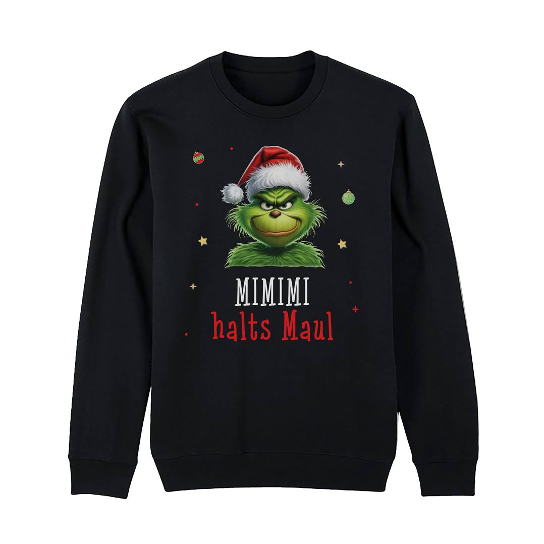 Weihnachtspullover - Grinch - Mimimi Halts Maul! (CS)