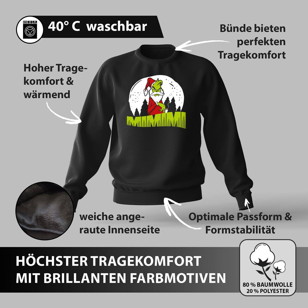 Weihnachtspullover - Grinch - Mimimi