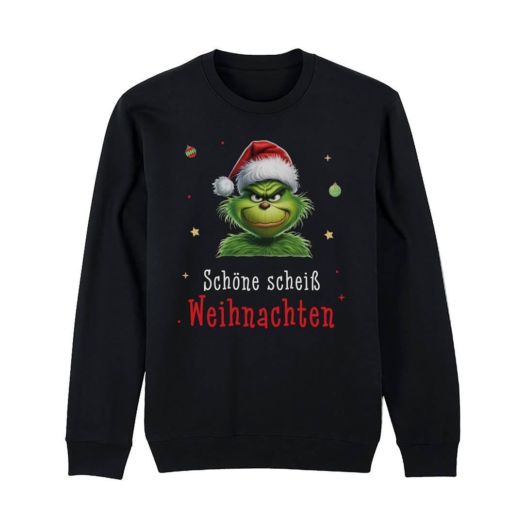 Weihnachtspullover - Grinch - Schöne scheiß Weihnachten (CS)