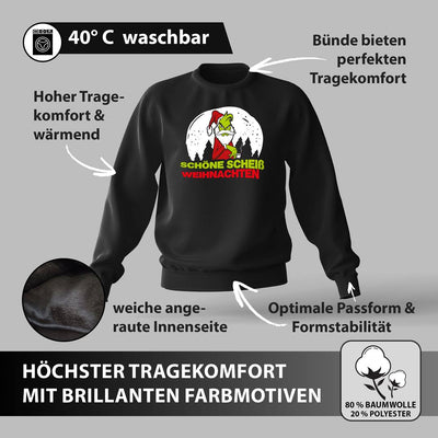 Weihnachtspullover - Grinch - Schöne scheiß Weihnachten