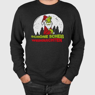 Weihnachtspullover - Grinch - Schöne scheiß Weihnachten