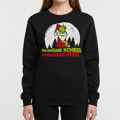 Weihnachtspullover - Grinch - Schöne scheiß Weihnachten