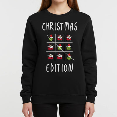 Weihnachtspullover - Grinch - Tic-Tac-Toe - Christmas Edition