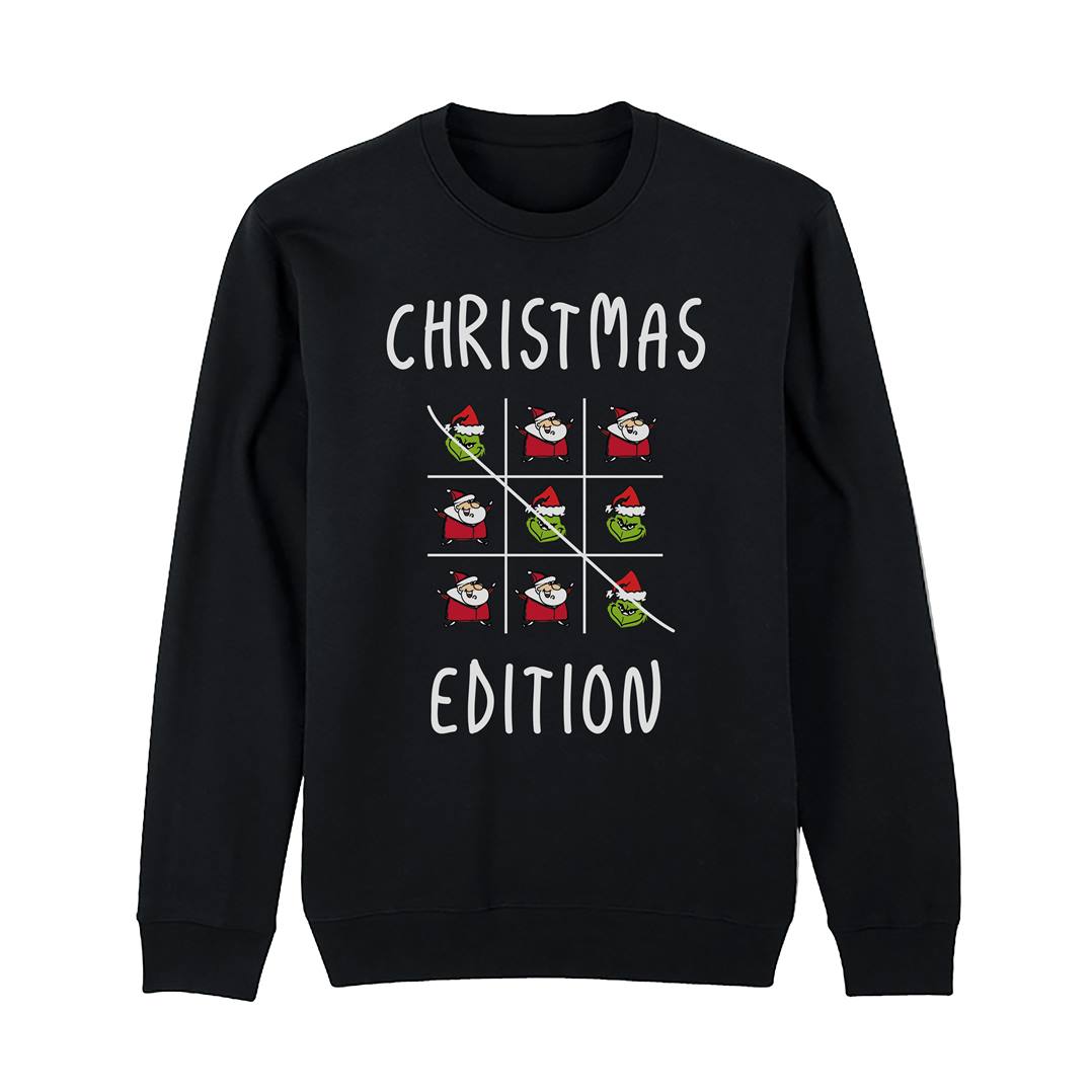 Weihnachtspullover - Grinch - Tic-Tac-Toe - Christmas Edition