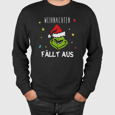 Weihnachtspullover - Grinch - Weihnachten fällt aus (Gesicht)