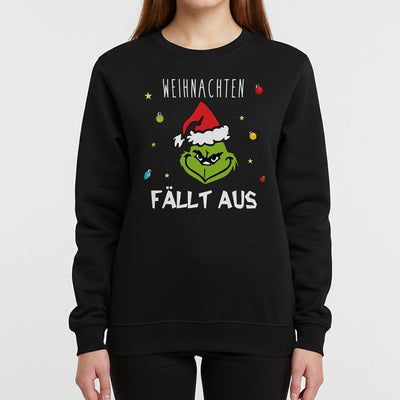 Weihnachtspullover - Grinch - Weihnachten fällt aus (Gesicht)