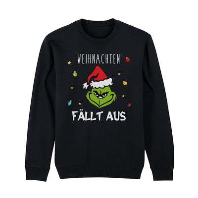 Weihnachtspullover - Grinch - Weihnachten fällt aus (Gesicht)