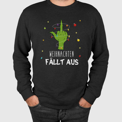 Weihnachtspullover - Grinch - Weihnachten fällt aus (Mittelfinger)