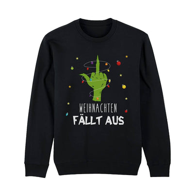 Weihnachtspullover - Grinch - Weihnachten fällt aus (Mittelfinger)