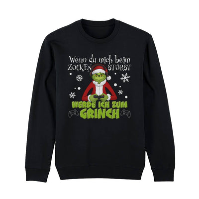 Weihnachtspullover - Wenn Du mich beim Zocken störst, werde ich zum Grinch