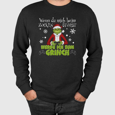 Weihnachtspullover - Wenn Du mich beim Zocken störst, werde ich zum Grinch