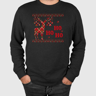 Weihnachtspullover - Ho Ho Ho (Rentier)