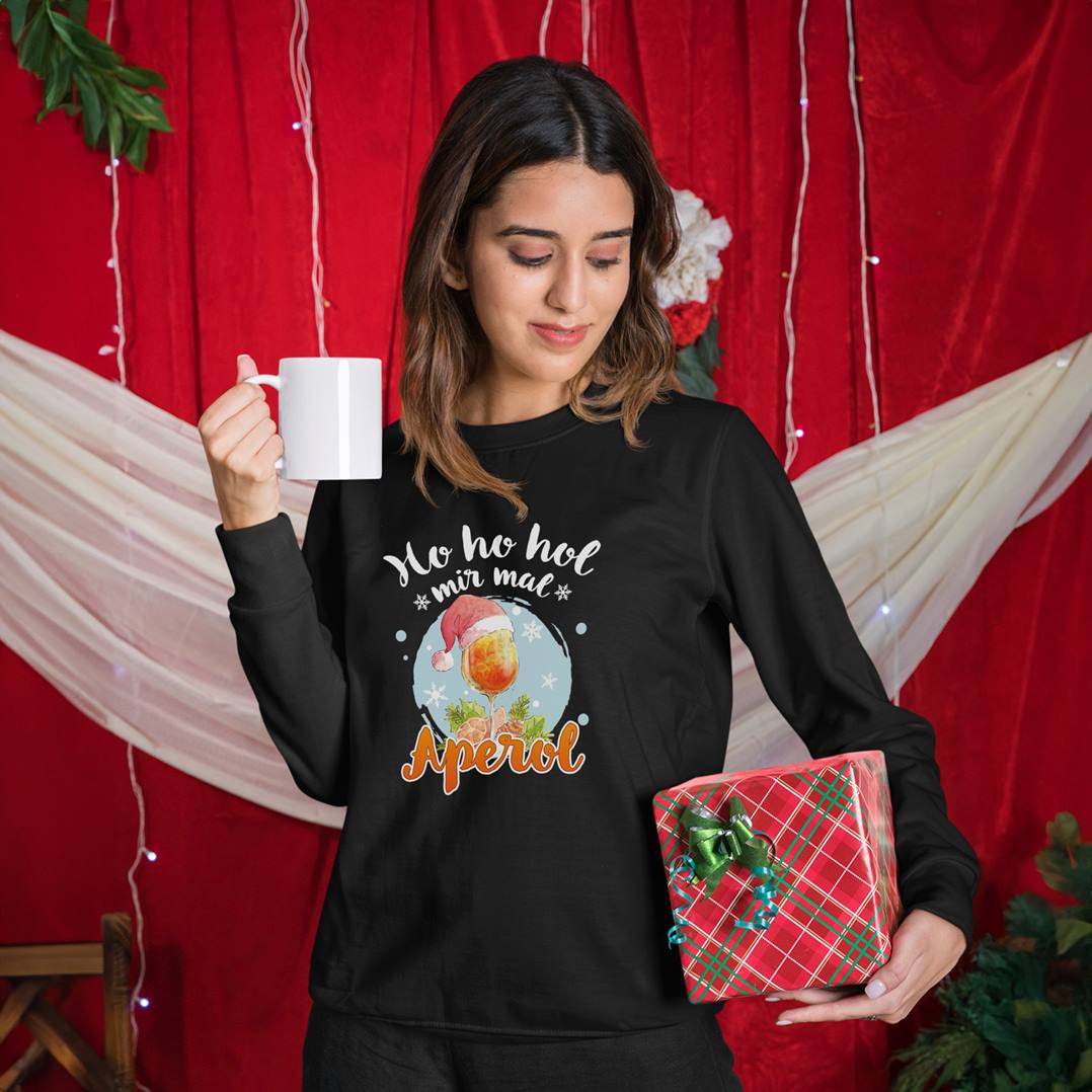 Weihnachtspullover - Ho Ho Hol mir mal Aperol