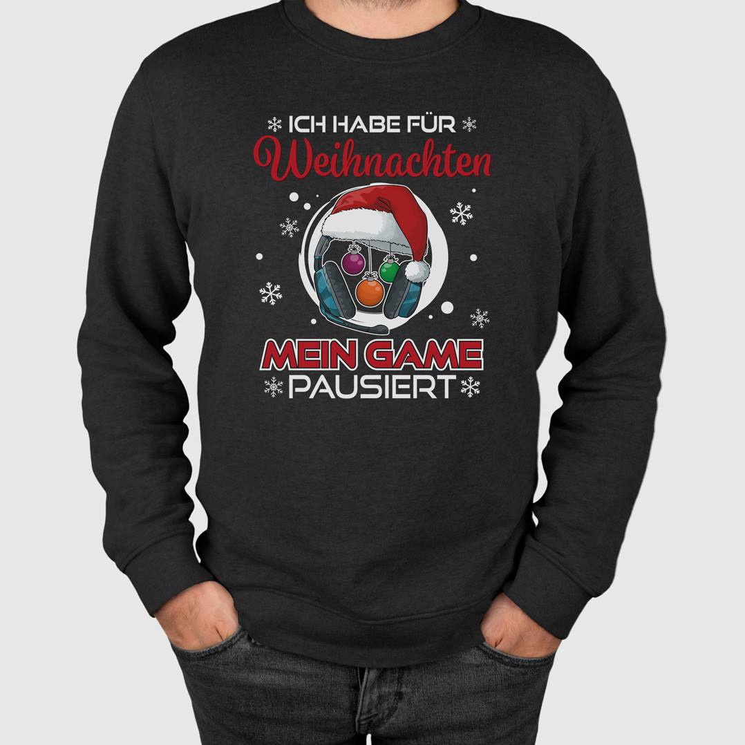 Weihnachtspullover - Ich habe für Weihnachten mein Game pausiert