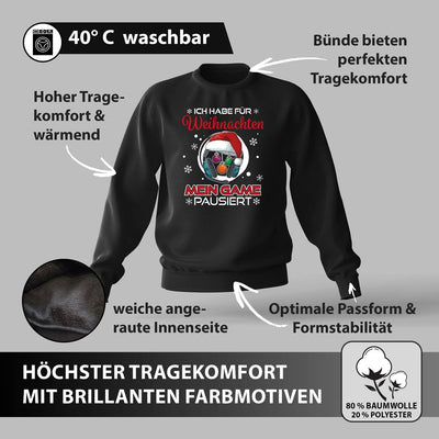 Weihnachtspullover - Ich habe für Weihnachten mein Game pausiert