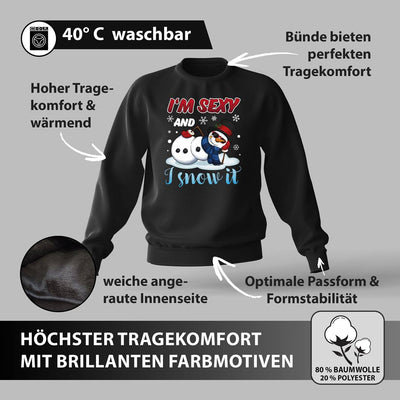 Weihnachtspullover - I'm sexy and I snow it (Schneemann)