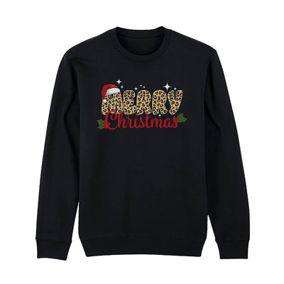 Weihnachtspullover - Merry Christmas (Leo-Print)