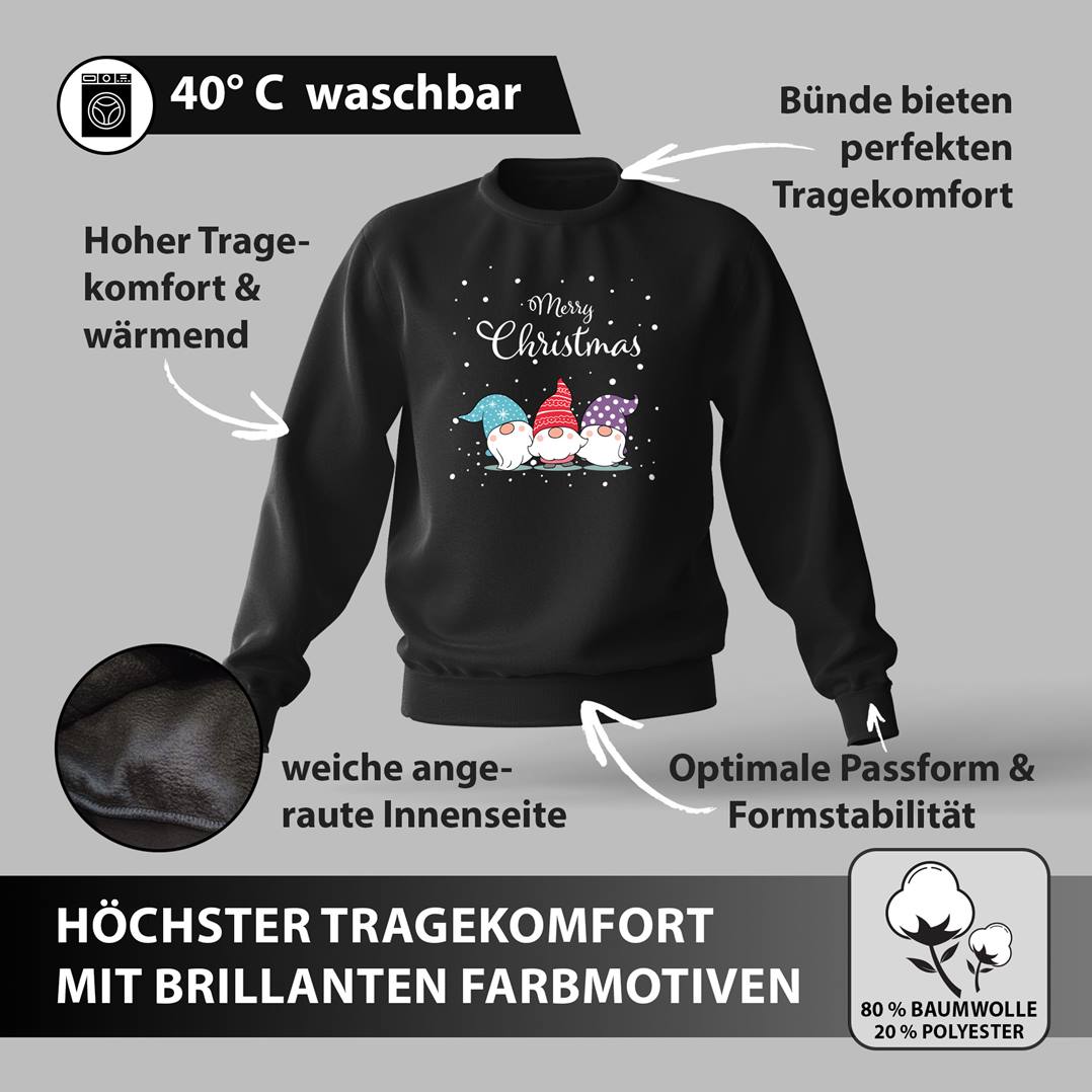 Weihnachtspullover - Merry Christmas (Wichtel)