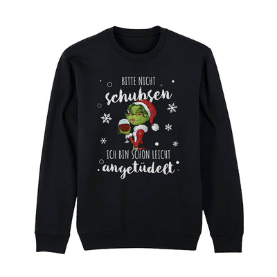 Weihnachtspullover - Miss Grinch - Bitte nicht schubsen, ich bin schon leicht angetüdelt.