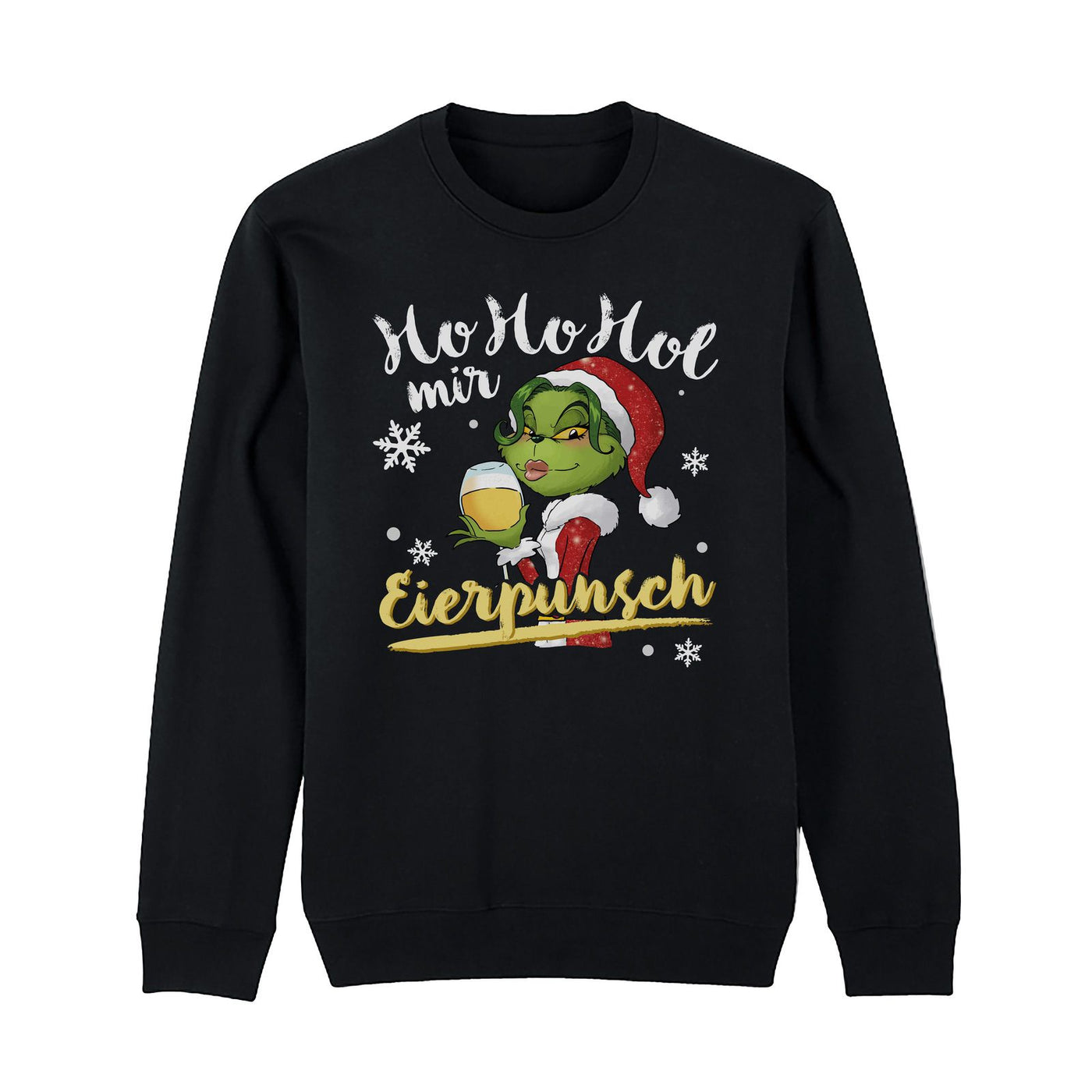 Weihnachtspullover - Miss Grinch - Ho Ho Hol mir Eierpunsch