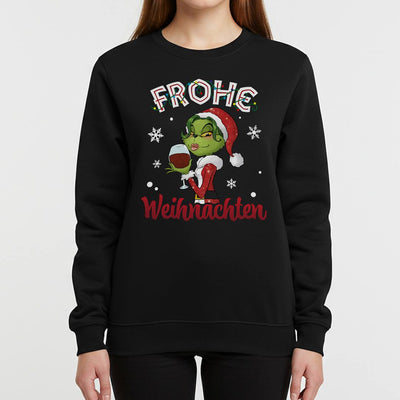 Weihnachtspullover - Miss Grinch - Frohe Weihnachten