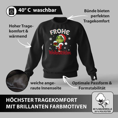 Weihnachtspullover - Miss Grinch - Frohe Weihnachten