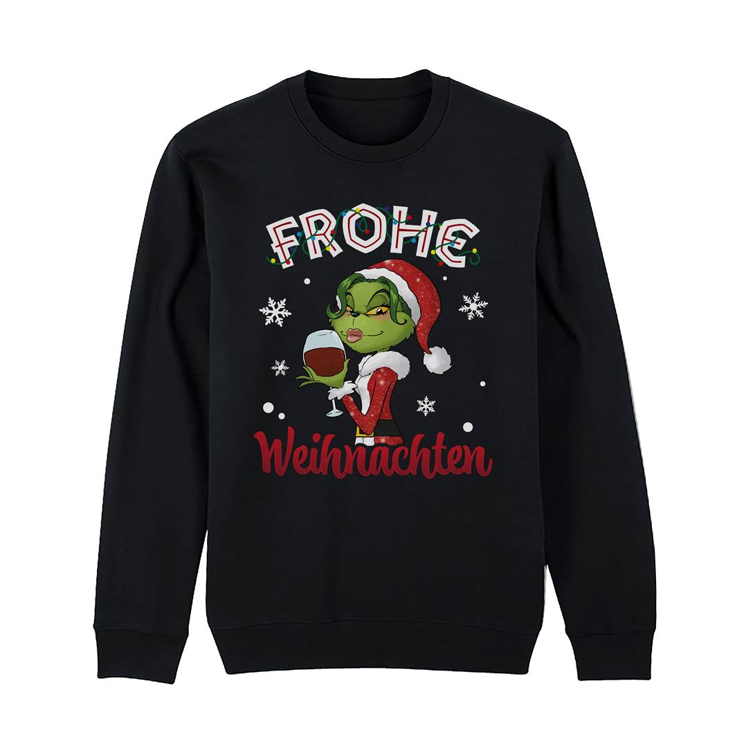 Weihnachtspullover - Miss Grinch - Frohe Weihnachten