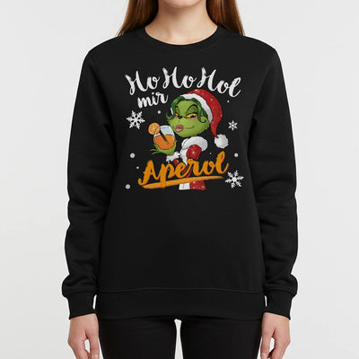 Weihnachtspullover - Miss Grinch - Ho Ho Hol mir Aperol