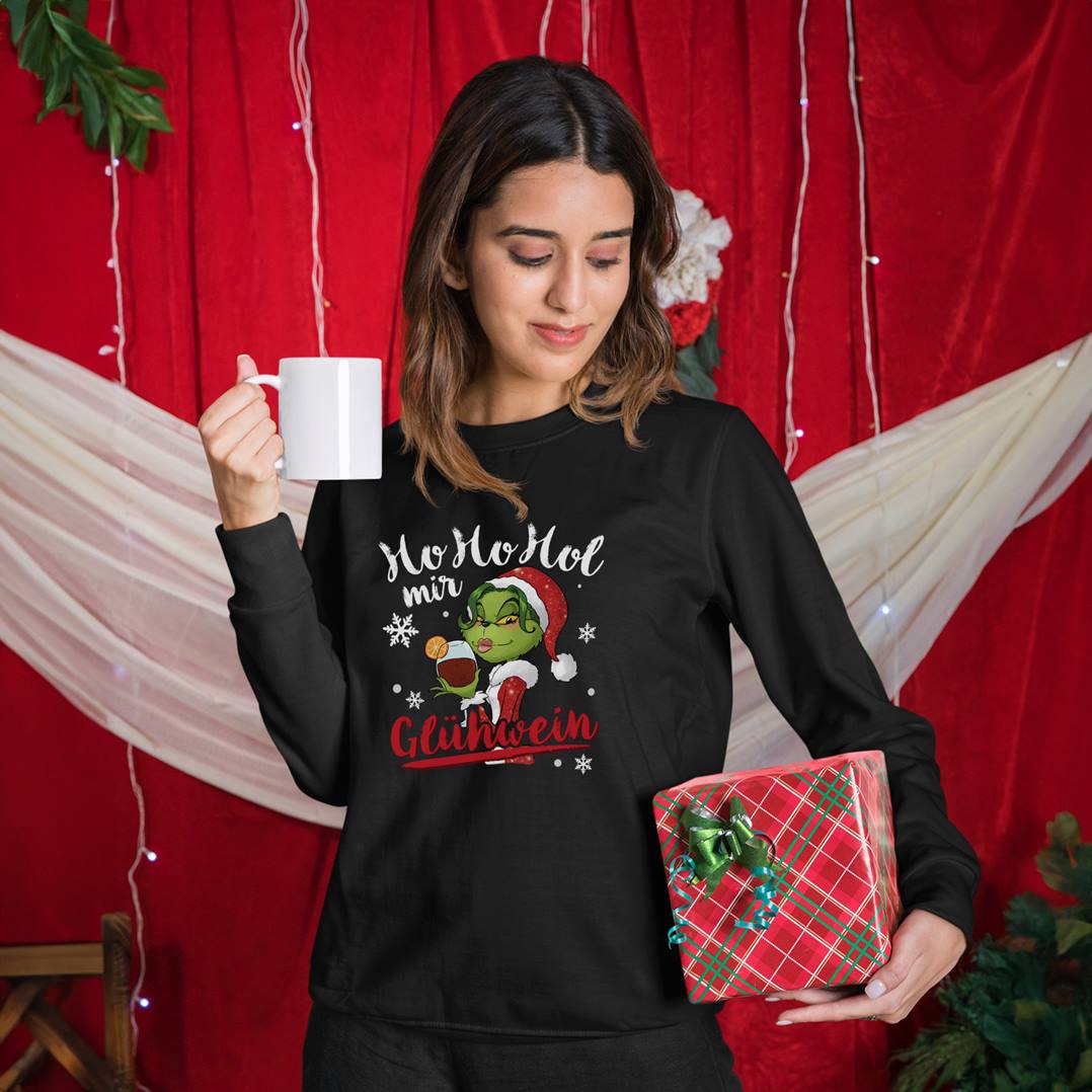 Weihnachtspullover - Miss Grinch - Ho Ho Hol mir Glühwein