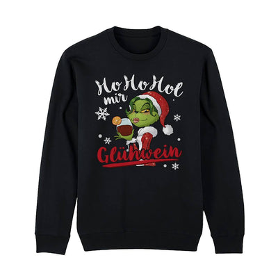 Weihnachtspullover - Miss Grinch - Ho Ho Hol mir Glühwein