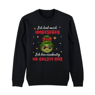 Weihnachtspullover - Miss Grinch - Ich hab mich umgesehen, ich bin eindeutig die Geilste hier (Damen) - V2