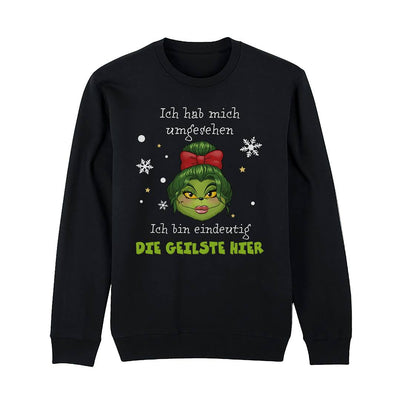 Weihnachtspullover - Miss Grinch - Ich hab mich umgesehen, ich bin eindeutig die Geilste hier (Damen)