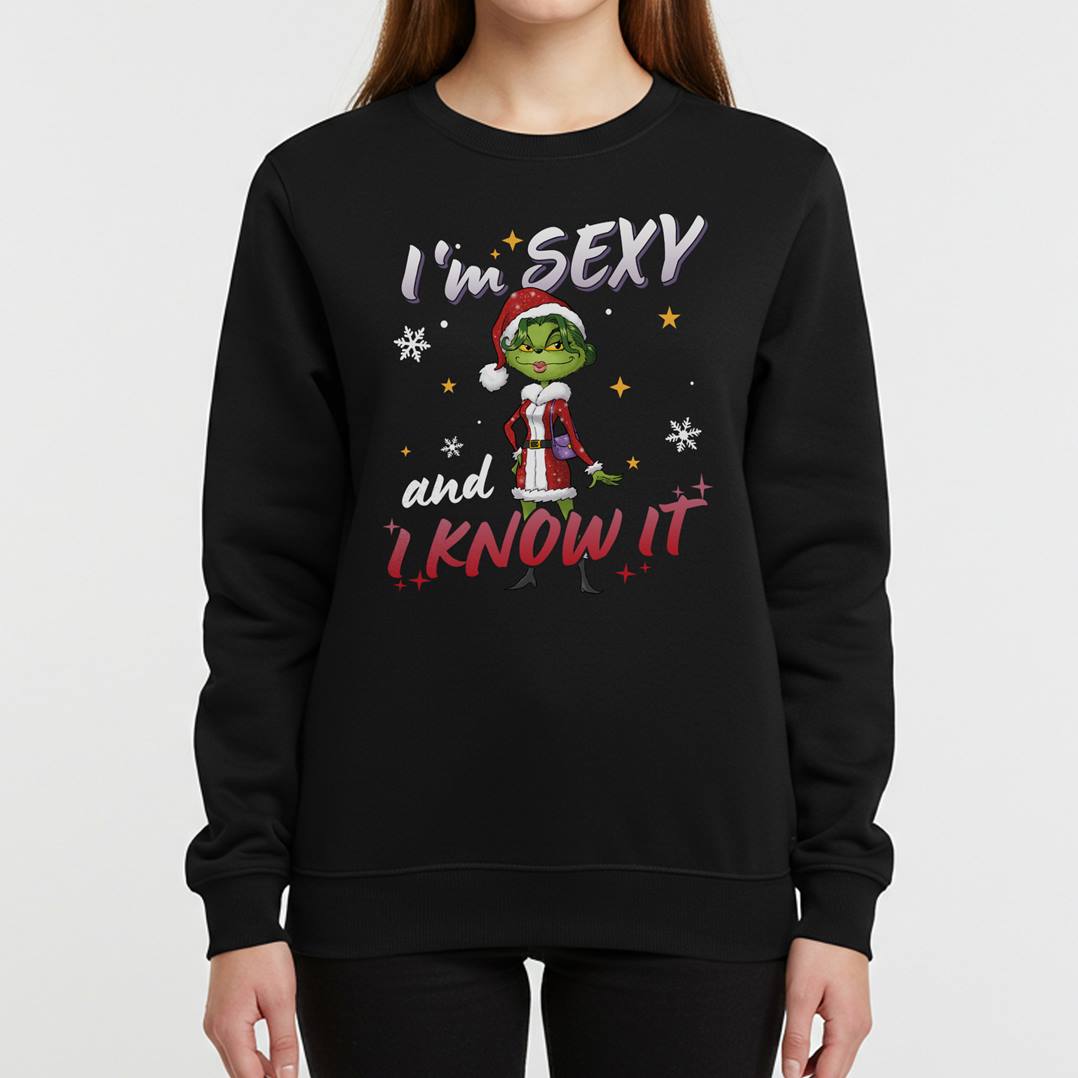 Weihnachtspullover - Miss Grinch - I'm sexy and I know it