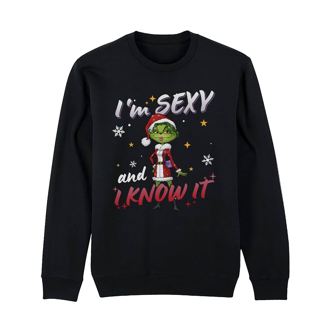 Weihnachtspullover - Miss Grinch - I'm sexy and I know it