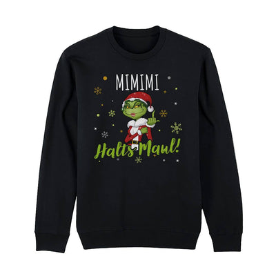 Weihnachtspullover - Miss Grinch - Mimimi Halts Maul! (Mittelfinger)