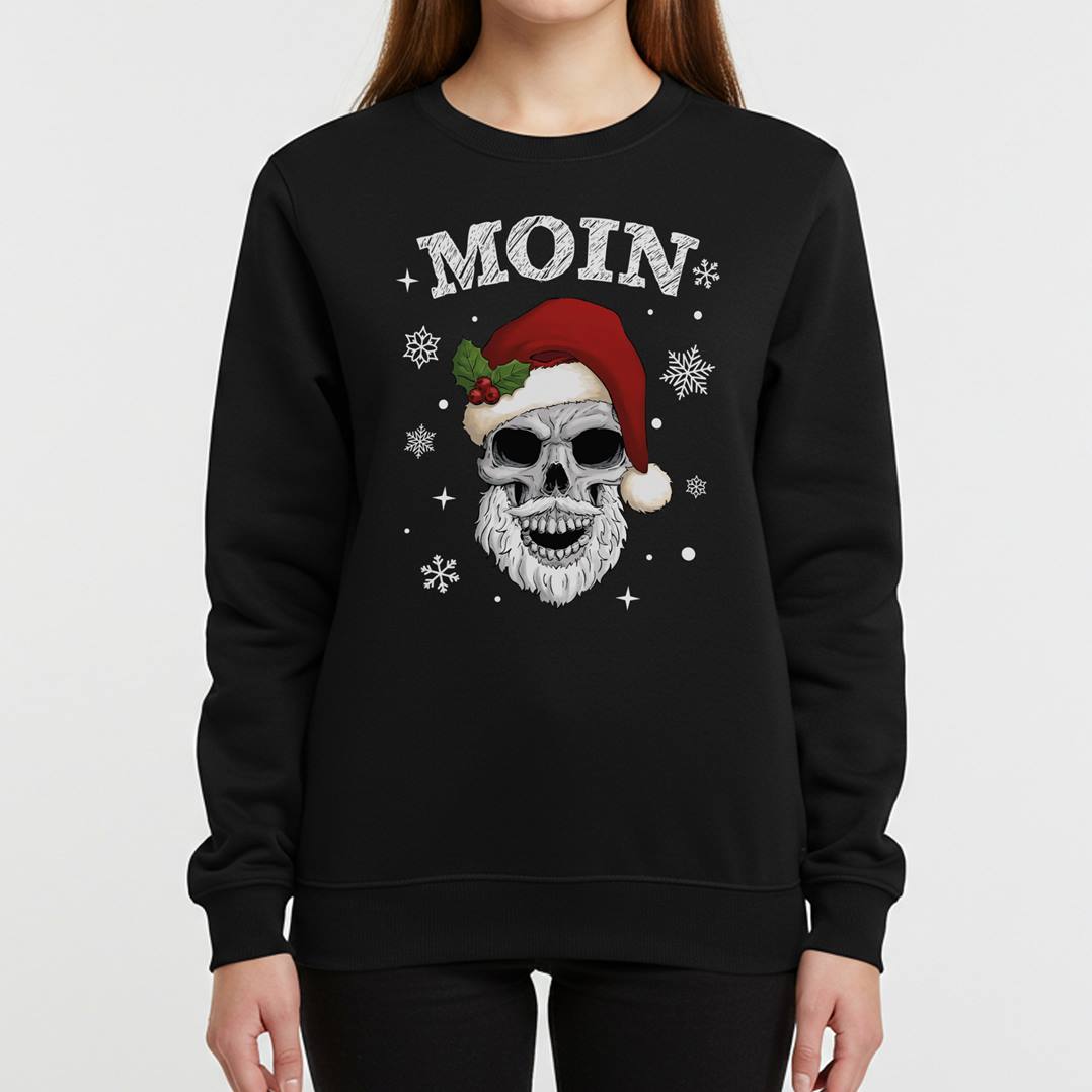 Weihnachtspullover - Moin (Totenkopf)