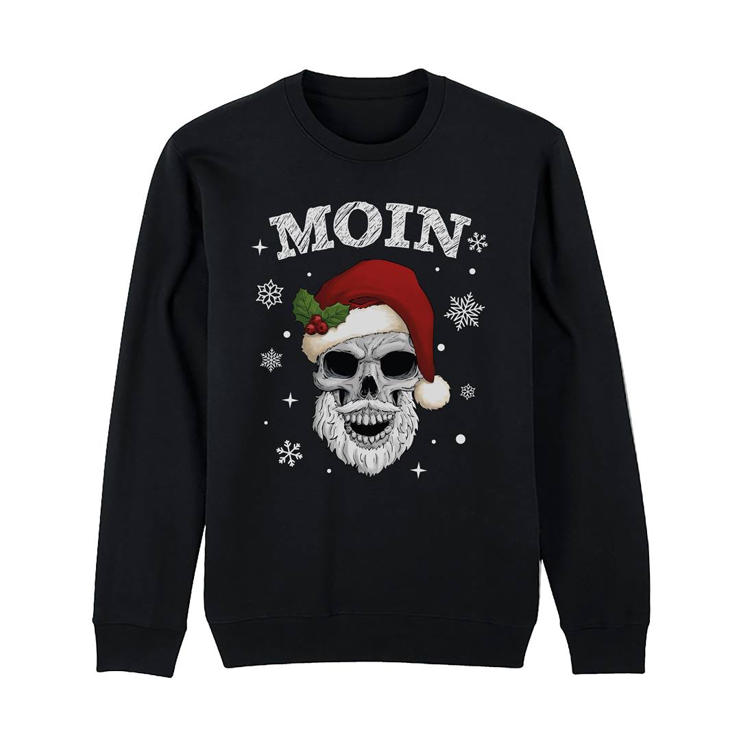 Weihnachtspullover - Moin (Totenkopf)