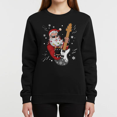 Weihnachtspullover - Rocker-Weihnachtsmann