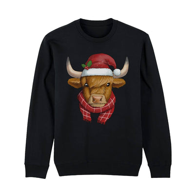 Weihnachtspullover - Schottisches Hochlandrind (Weihnachten)