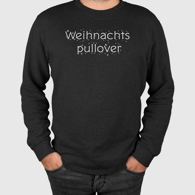 Weihnachtspullover - Schriftzug & Schneeflocken