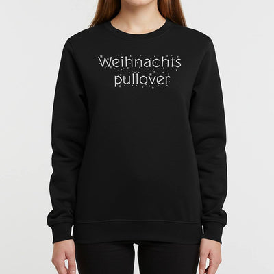 Weihnachtspullover - Schriftzug & Schneeflocken