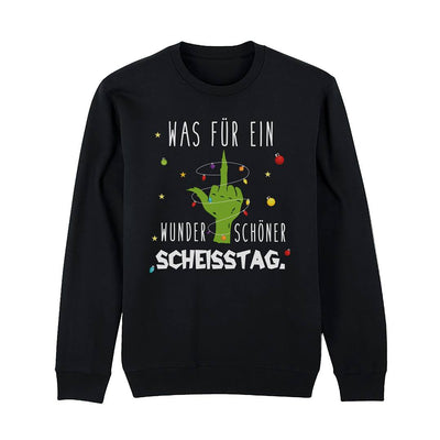 Weihnachtspullover - Grinch - Was für ein wunderschöner Scheißtag (Mittelfinger)