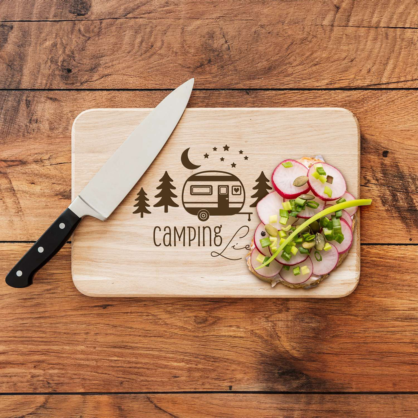 Frühstücksbrettchen - Camping-Liebe