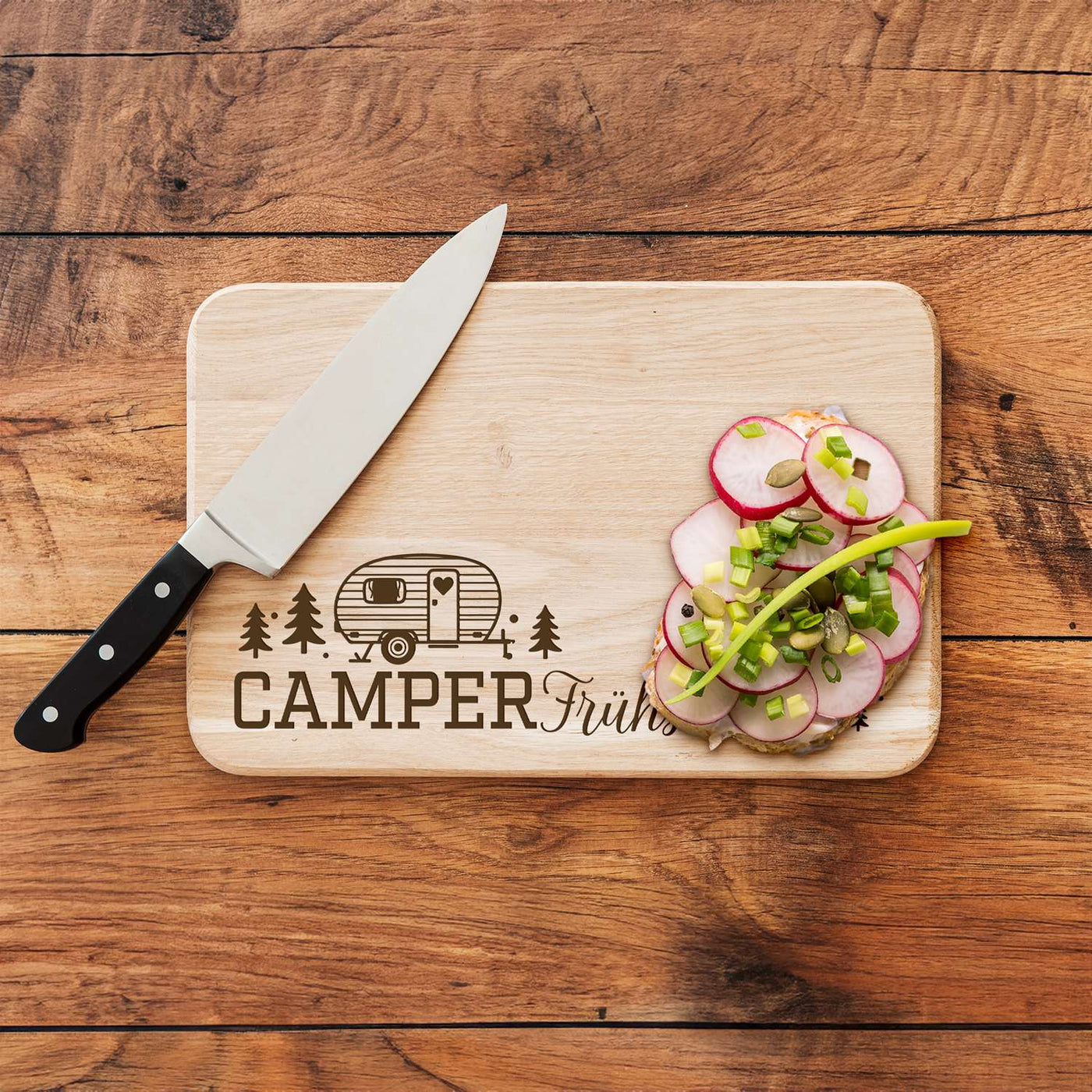 Frühstücksbrettchen - Camper-Frühstück