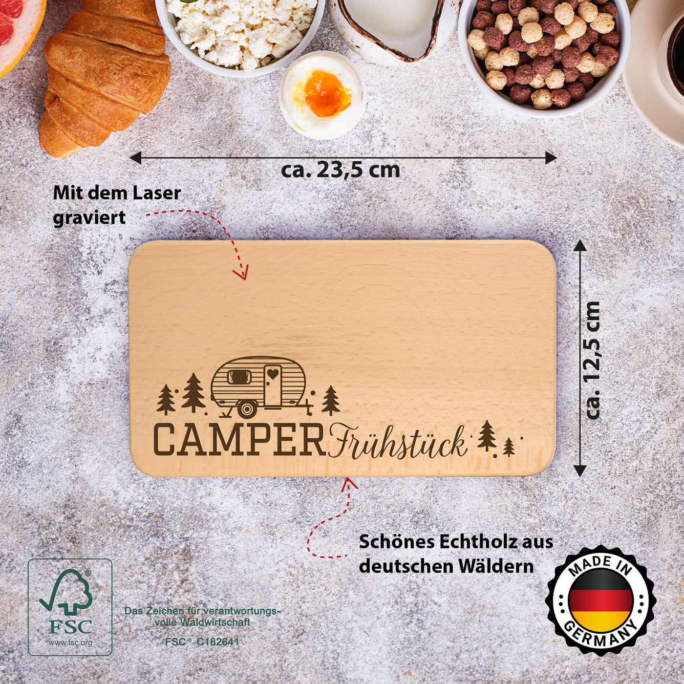 Frühstücksbrettchen - Camper-Frühstück