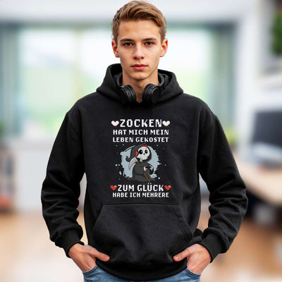 Sensebald Hoodie - Zocken hat mich mein Leben gekostet. Zum Glück habe ich mehrere.