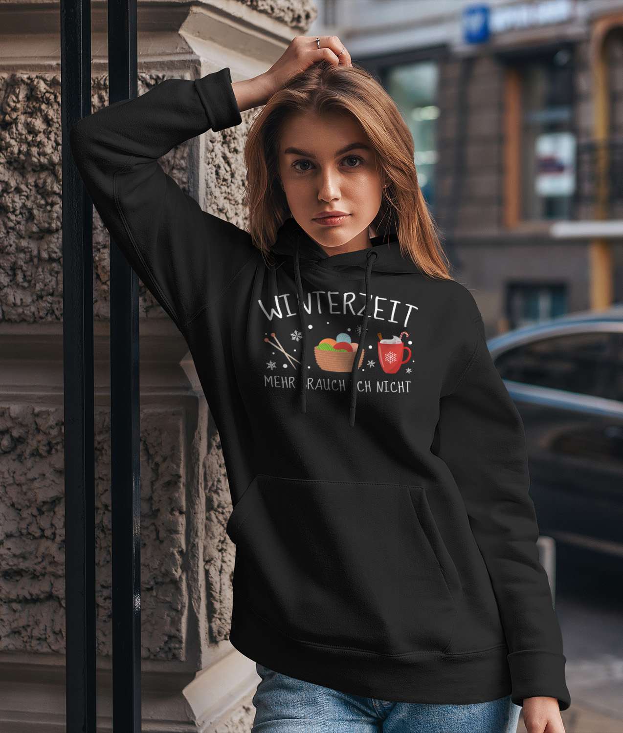 Hoodie - Winterzeit! Mehr brauch ich nicht (stricken)